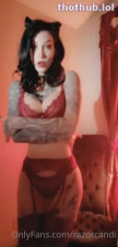 Razor Candi OnlyFans leaked Razor Candi - Red Lingerie on HDthot