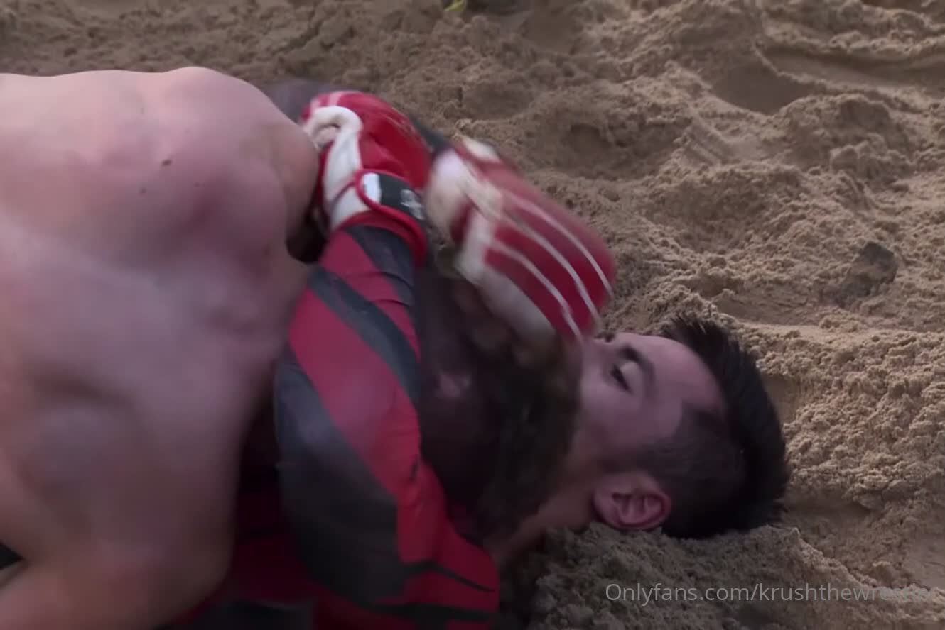 krushthewrestler OnlyFans leaked Hot Russian men brawling in tight gear in a sand pit. on HDthot
