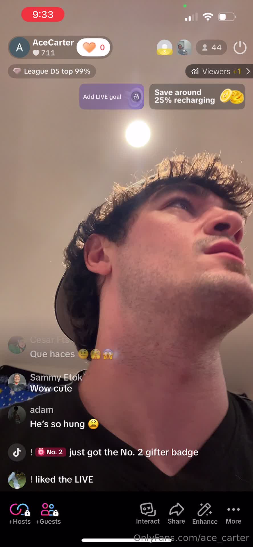ace_carter OnlyFans leaked Ace_carter - I took my dick out on tiktok Live again today. sorry i forgo.. on HDthot