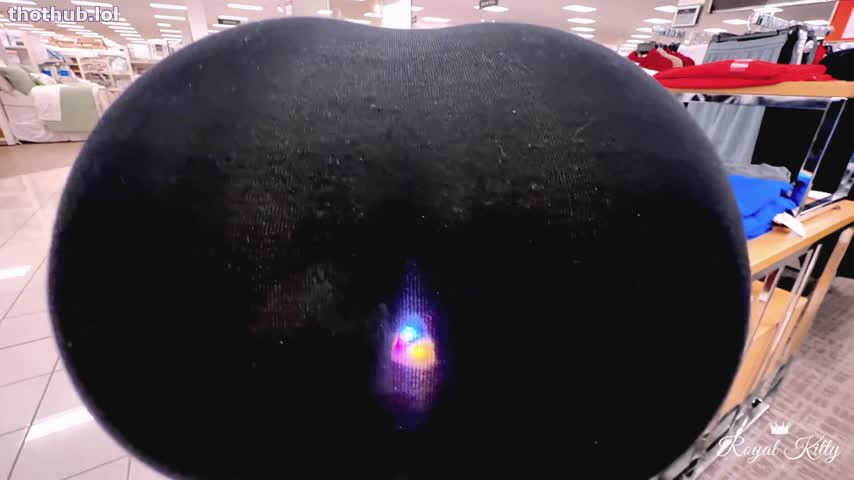 TheRoyalKitty - No Panties Shopping & Spreading With Led Buttplug