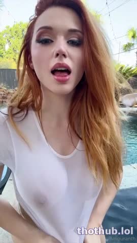 Amouranth OnlyFans leaked Amouranth - wet shirt pool vip on HDthot