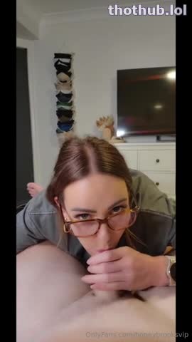 Honeybrooks Gets Hot Cum On Glasses After Riding A BWC