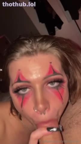 CyberBunnie Sucks Her Boyfriend Dick In Clown Makeup