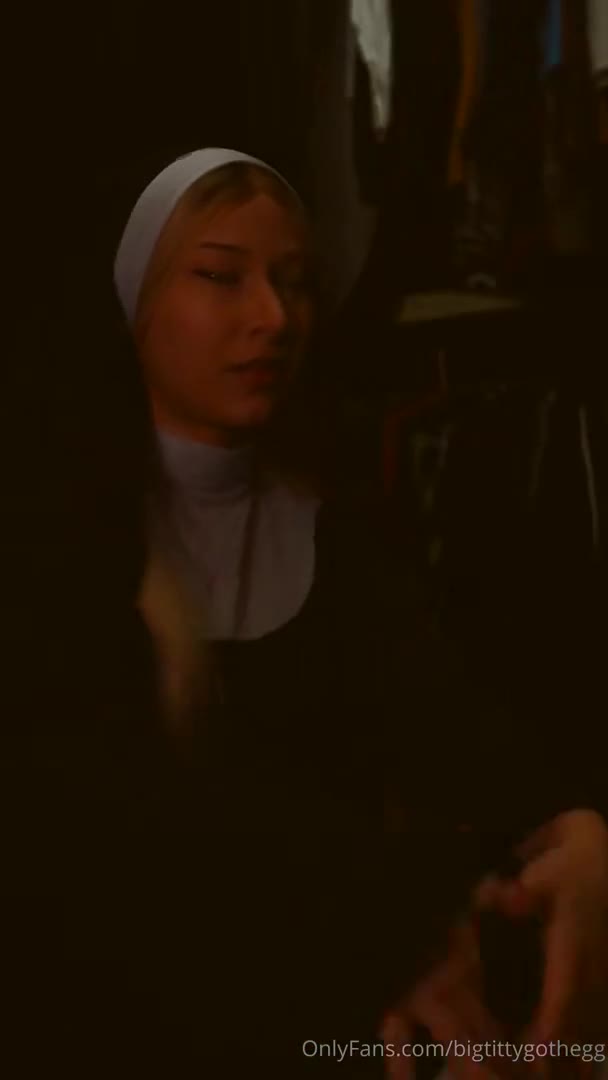 BigTittyGothEgg Blowjob Nun Role Play OnlyFans Video Leaked