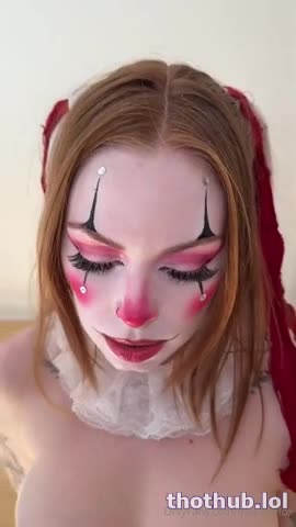 Ivory Fox Gives A Sloppy Head As A Clown