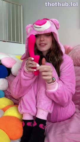 Shrooms Q - Cutie Daisy Love Fucks Her Pussy with Her Pink Vibrator in Her Pink Onesi