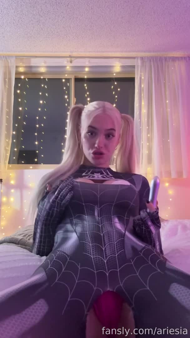 Alexandra Marianna's Spidey Suit Anal Play - Anal - Masturbation - Cosplay - Vibrator - British - Bugger - Fifth Base - Bodysuit - Anal Vibrator - British Masturbation
