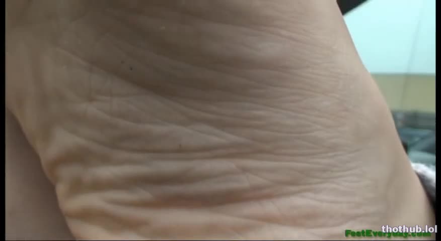 Barefoot girl - Feet in the car window (sfw)