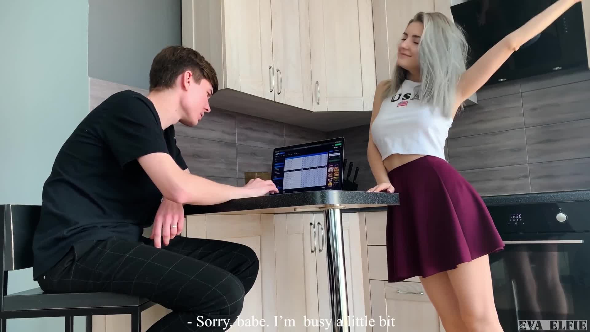 Bad Girl Eva Elfie Gets Fucked Behind Her Boyfriend's Back - American - Boyfriend - Bae - Bitches - Lovers - Hoe