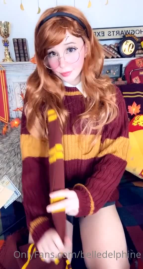 Belle Delphine OnlyFans leaked Belle Delphine Strips Off Hogwars Sweater - Seduction - Sweater - British on HDthot