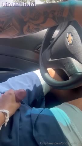 Britney Mazo Sucks The Uber Driver's Cock