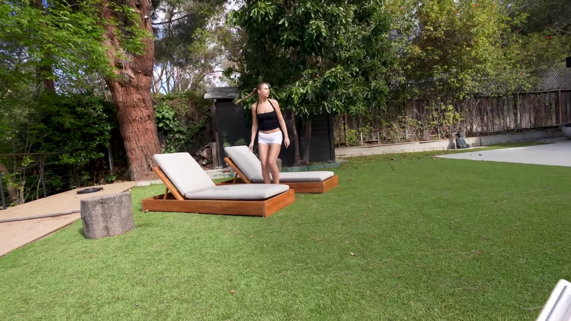 Lily Phillips Gets Railed In The Backyard - 4K - Blowjob - PAWG - Sex - Outdoor - British - Big Ass Blonde - Blonde - Blonde Blowjob - Hot Blonde