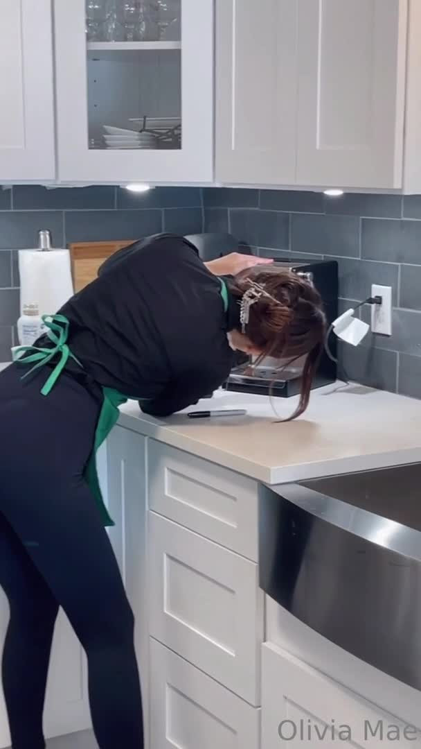 Customer Bangs Barista Goddess Olivia Mae - Barista - Starbucks - Customer Roleplay