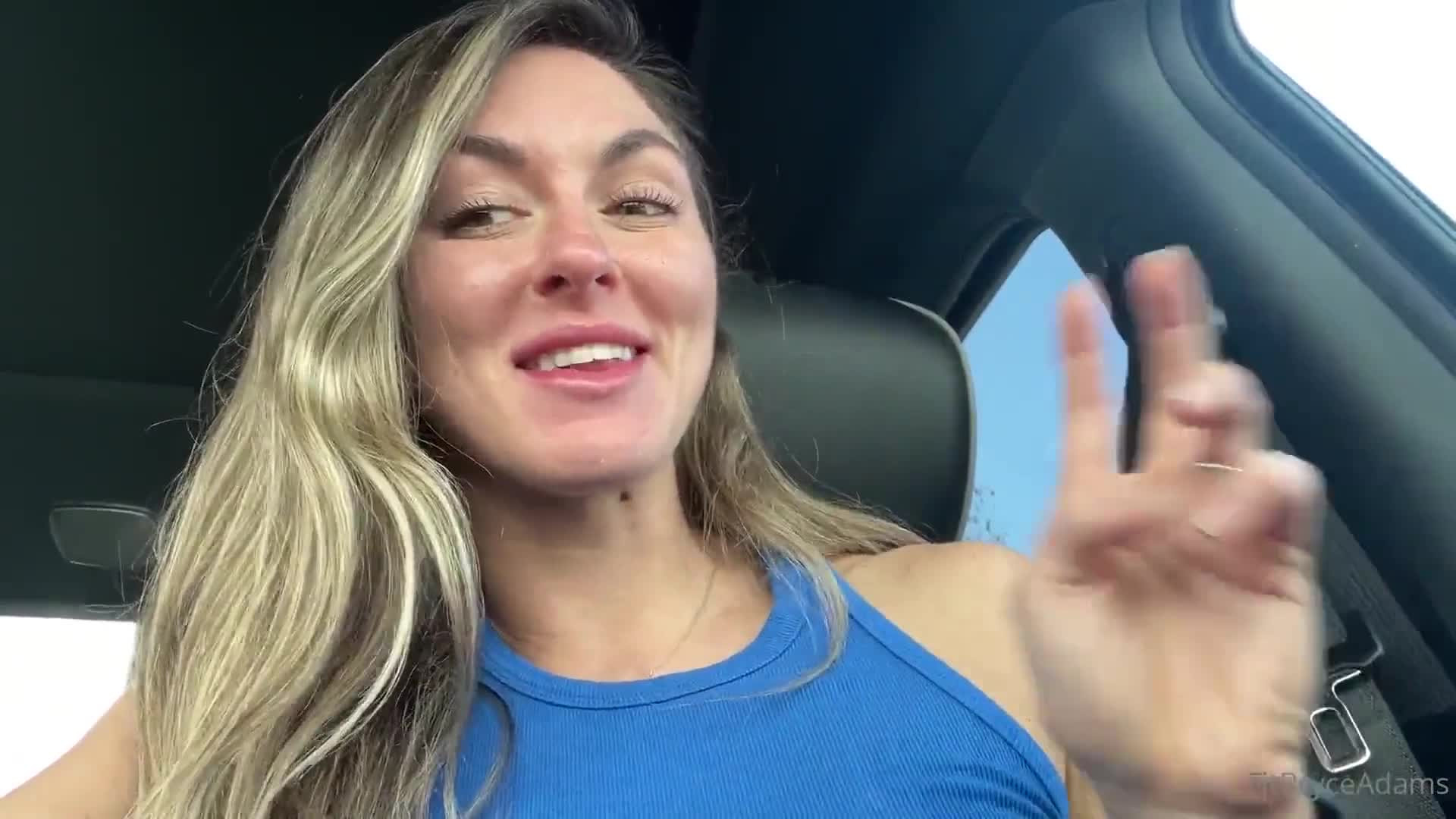 Bryce Adams Blows A Stranger In The Car - Blowjob - Outdoor - Car - Car Blowjob - Stranger - Stranger Blowjob - Small Tits - Titty Cumshot - Handjob - Shaved Pussy