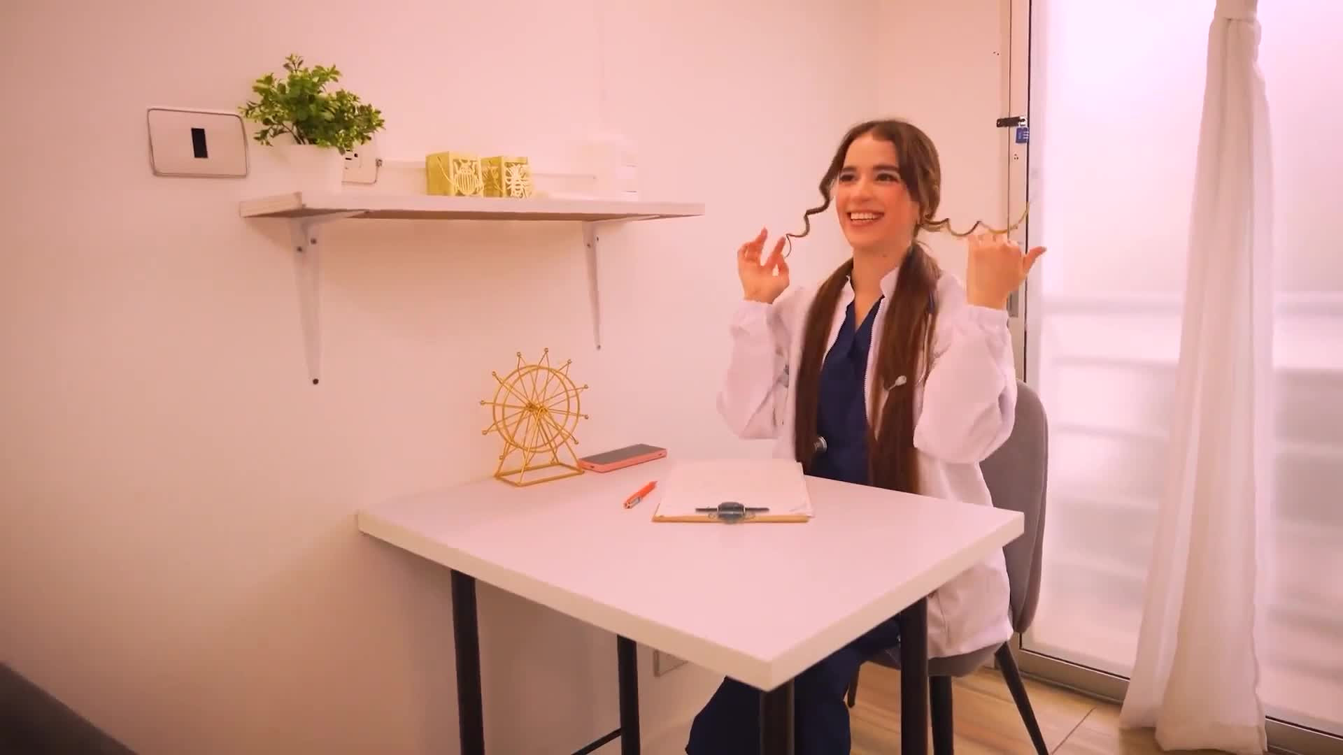 Dr. Karolin Gomez Gets Banged By Her Patient - Blowjob - Sex - Colombian - Roleplay - Skinny Latina - Natural Tits - Missionary - Cowgirl - Reverse Cowgirl - Standing Doggystyle