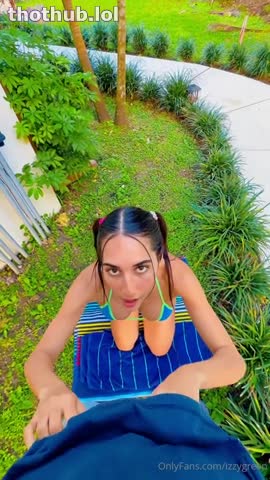 Izzy green outdoor blowjob
