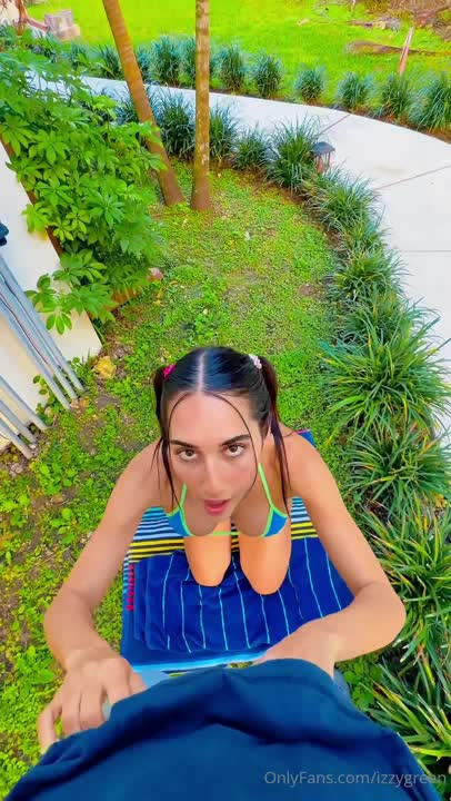 Izzy Green - Outside POV Blowjob