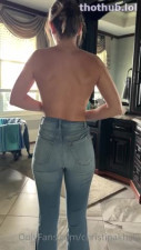 Christina Khalil OnlyFans leaked Christina Khalil nip slip jeans try-on on HDthot