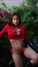 OnlyFans leaked Ashwitha strips on a motorcycle on HDthot