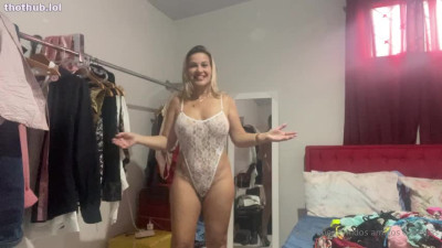 Ana OnlyFans leaked a loira praiana OnlyFans Uma langeri branca transparente on HDthot