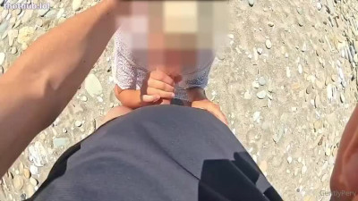GentlyPerv OnlyFans leaked GentlyPerv Beach Adventure - Stranger Slut Wank, Suck and fuck my cock on HDthot