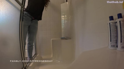 OnlyFans leaked AmWednesday - Shower Shaving & Cumming on HDthot