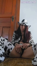 Delilah OnlyFans leaked Delilah Cowgirl Costume Giant BBC Dildo on HDthot