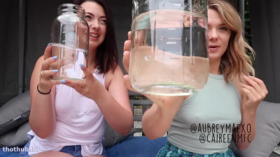 OnlyFans leaked Aubrey & Caireen Pee Competition on HDthot