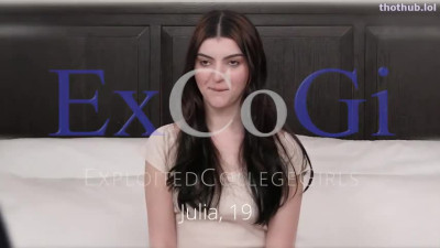 [ExploitedCollegeGirls] Julia James 1st Creampie - No Birth Control